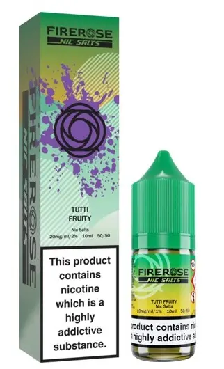  Tutti Fruity Nic Salt E-Liquid by Firerose 5000 Salts 10ml 